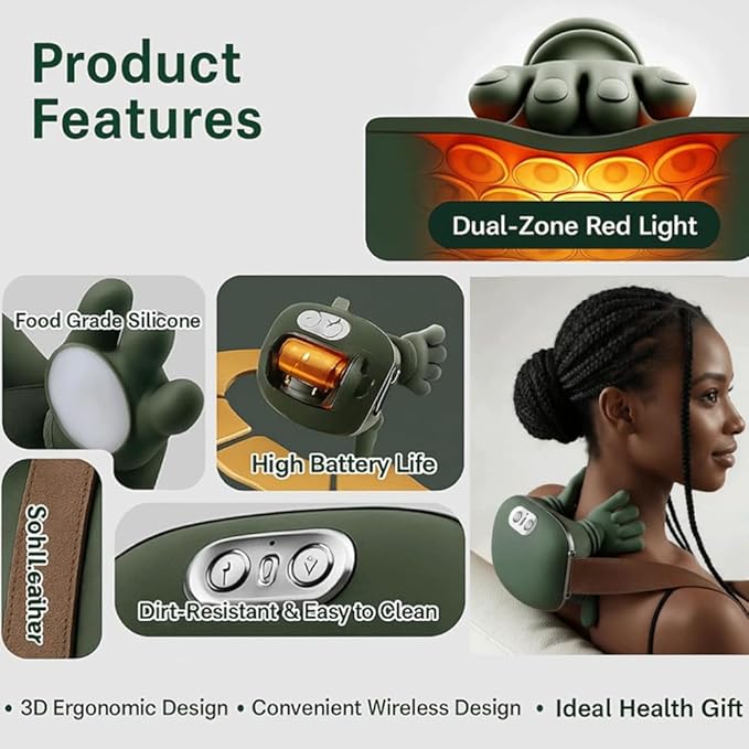 Masajeador de cuello N7 Pro: relajación profunda y calor relajante para un alivio diario